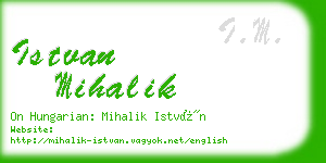 istvan mihalik business card